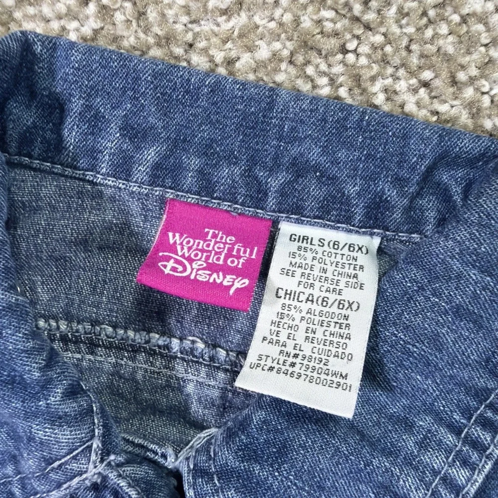 Vintage Disney Tinkerbell Jean Jacket Size 6 Rare Cropped Type 2 Style
